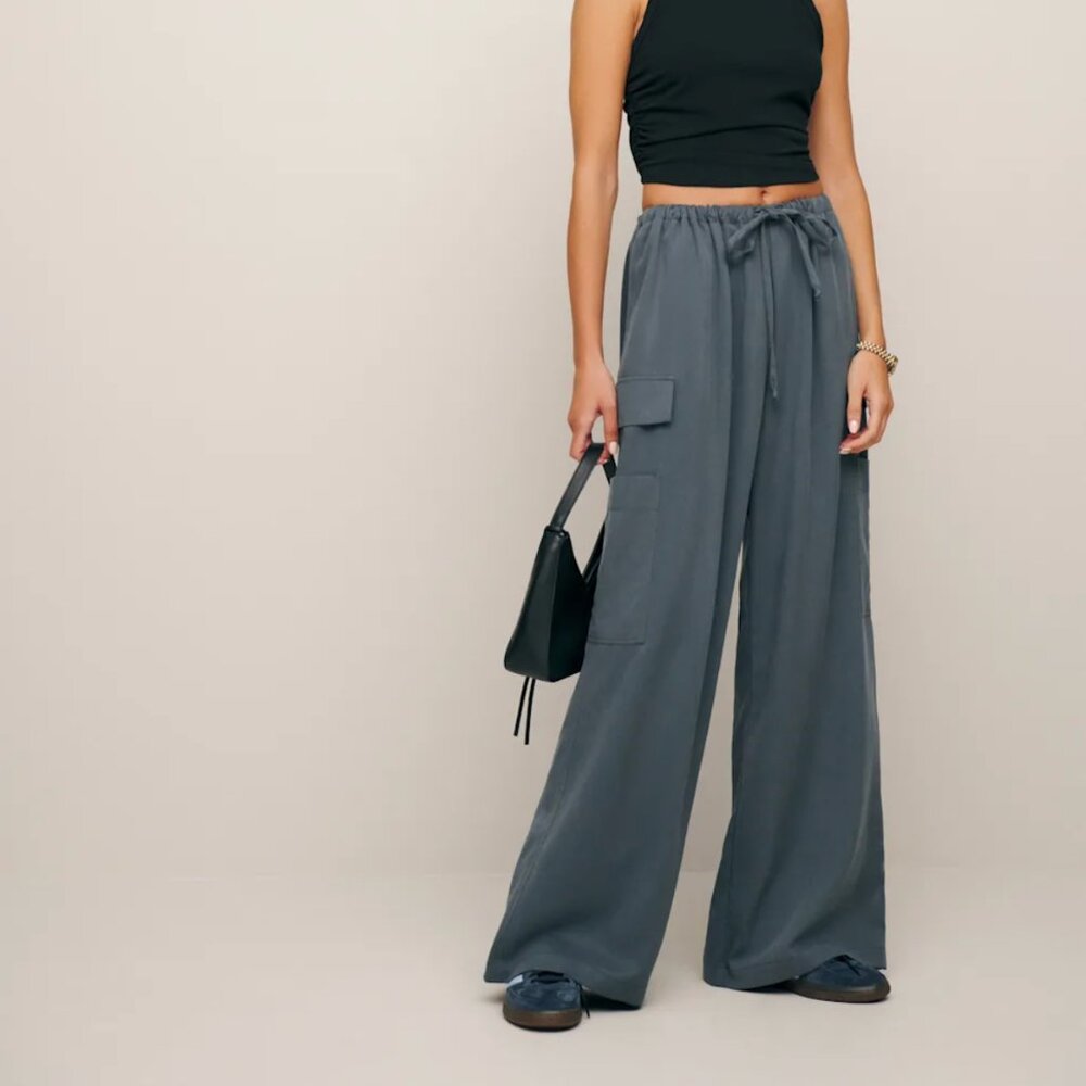 Reformation Ethan Twill Pant Slate - Size S